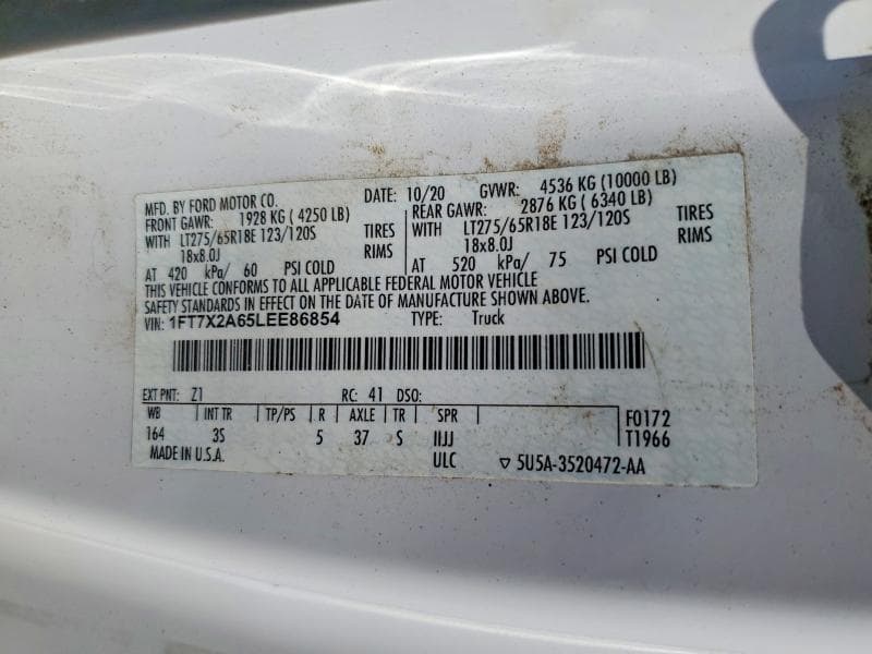 2020 FORD F250 SUPER DUTY 13