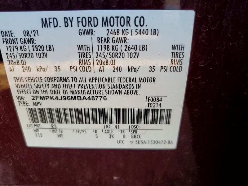 2021 FORD EDGE SEL 12