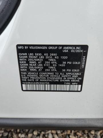 2024 VOLKSWAGEN ATLAS SE 13