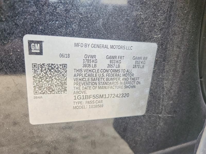 2018 CHEVROLET CRUZE PREMIER 12