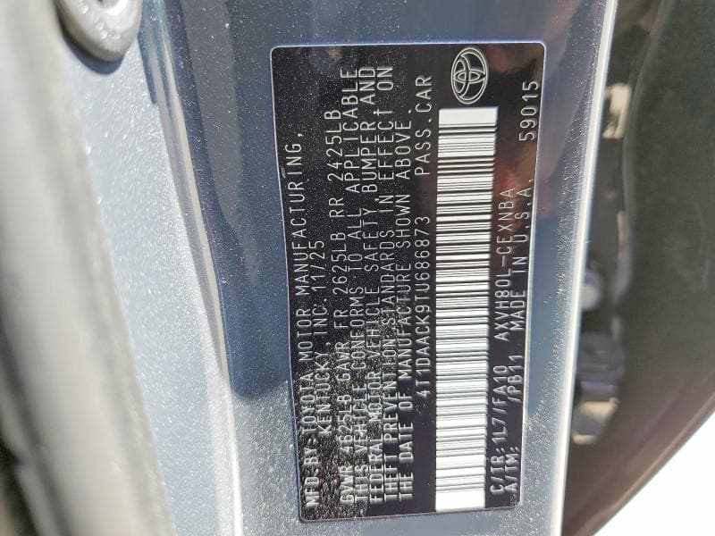 2026 TOYOTA CAMRY LE 12