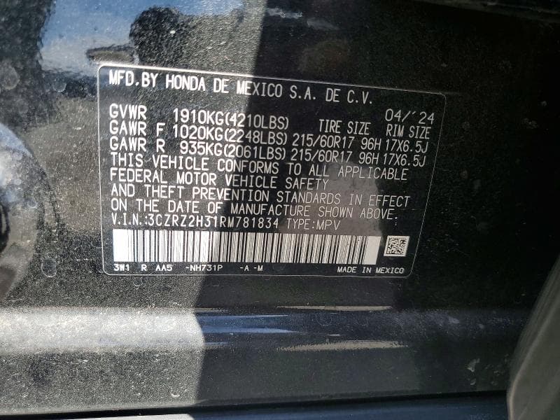 2024 HONDA HR-V LX LX 14