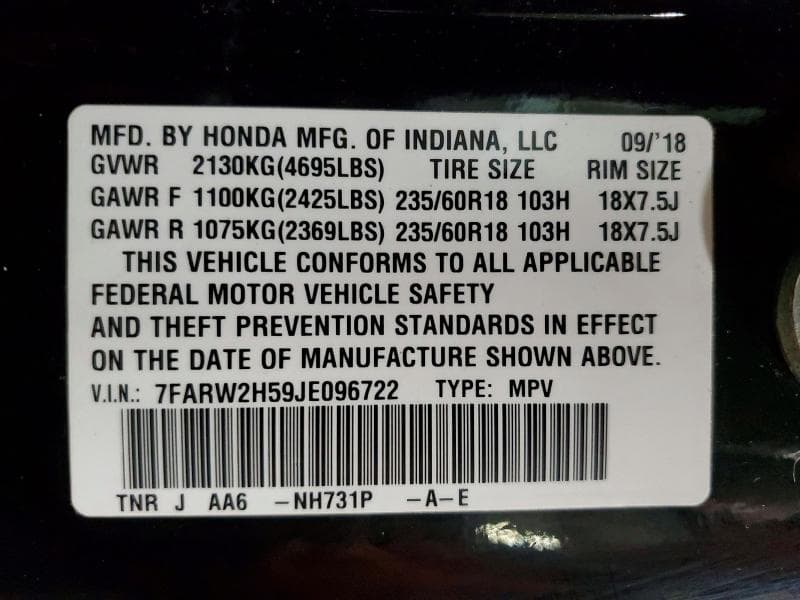 2018 HONDA CR-V EX EX 14