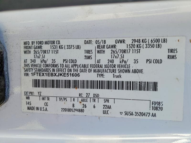 2018 FORD F150 SUPER CAB SUPER CAB 13
