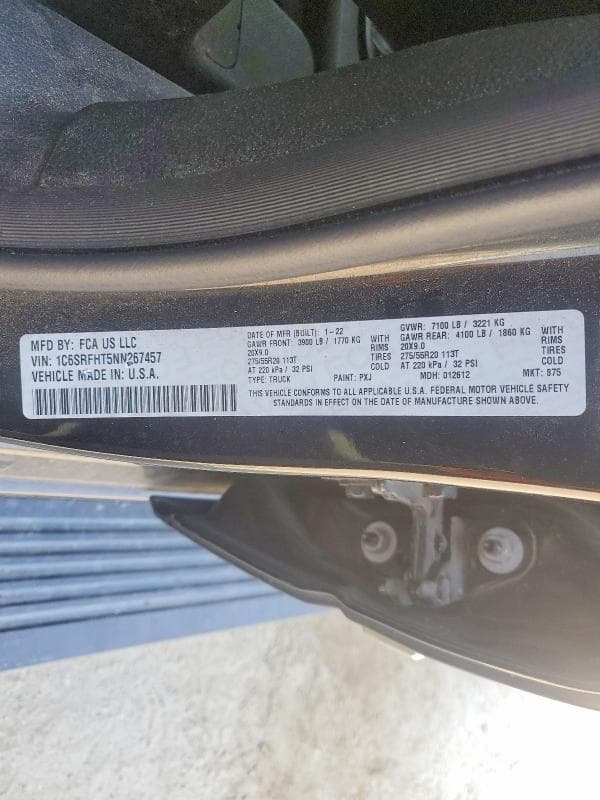 2022 RAM 1500 LIMITED LIMITED 12