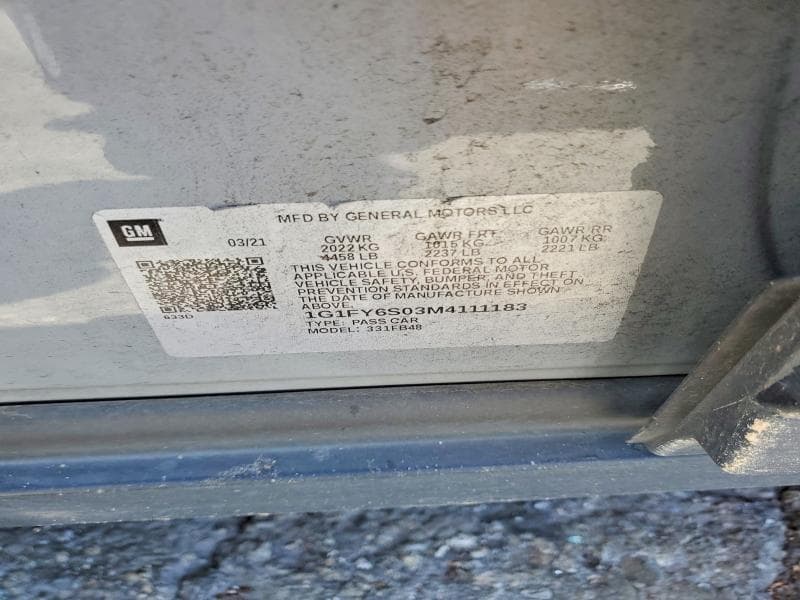 2021 CHEVROLET BOLT EV LT 12