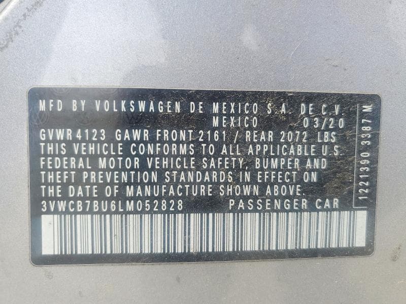 2020 VOLKSWAGEN JETTA S 12