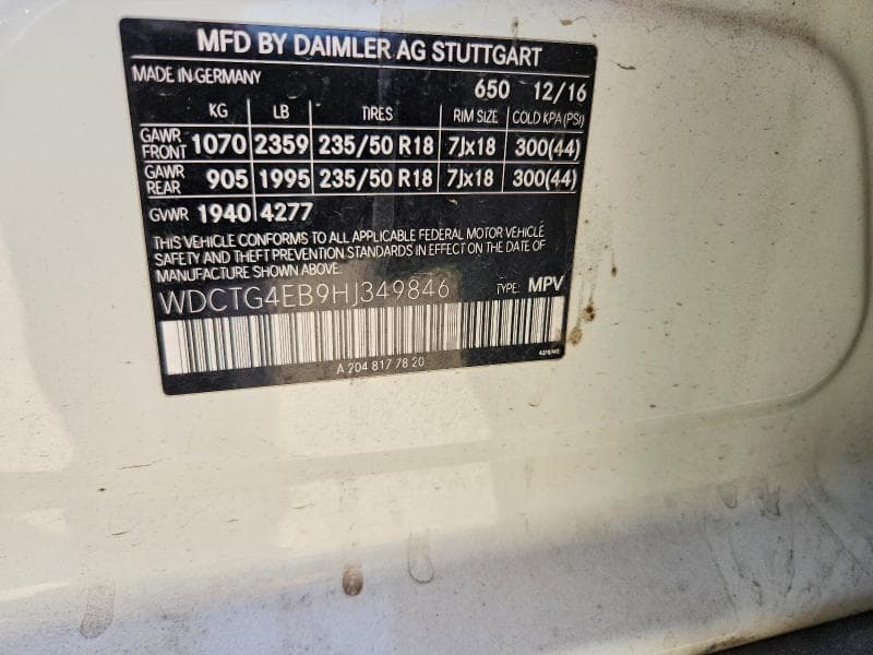 2017 MERCEDES-BENZ GLA 250 250 13