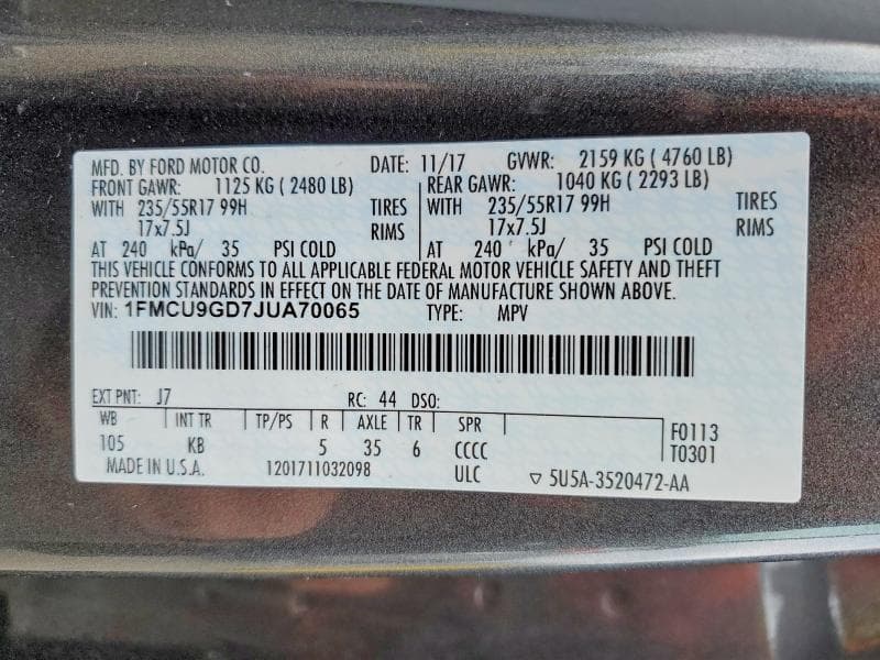 2018 FORD ESCAPE SE SE 13