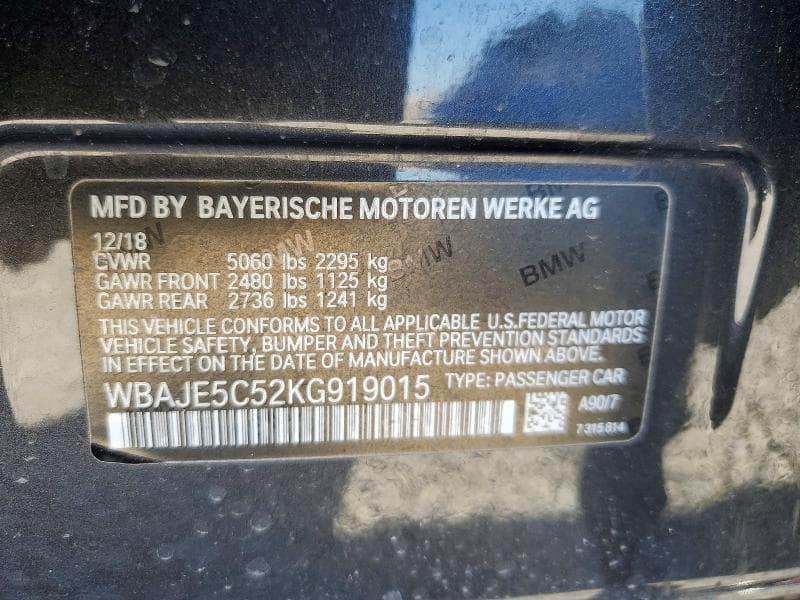 2019 BMW 540 I I 12