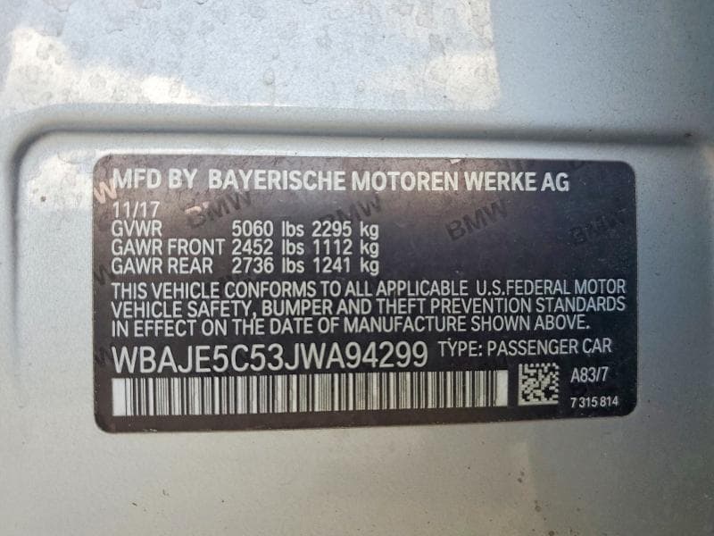 2018 BMW 540 I I 12
