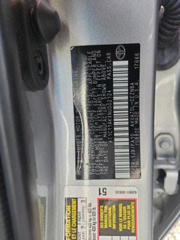 2022 TOYOTA CAMRY LE 12