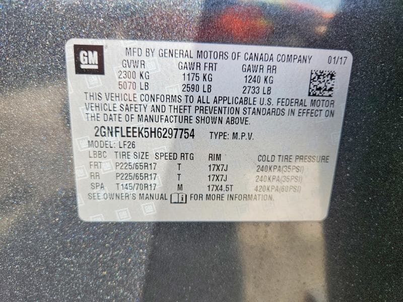 2017 CHEVROLET EQUINOX LS 13