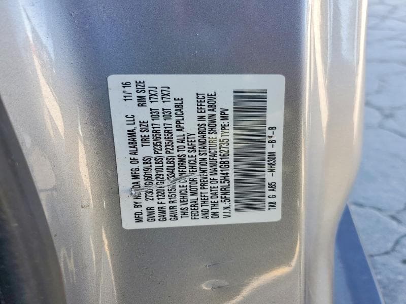 2016 HONDA ODYSSEY EX EX 12