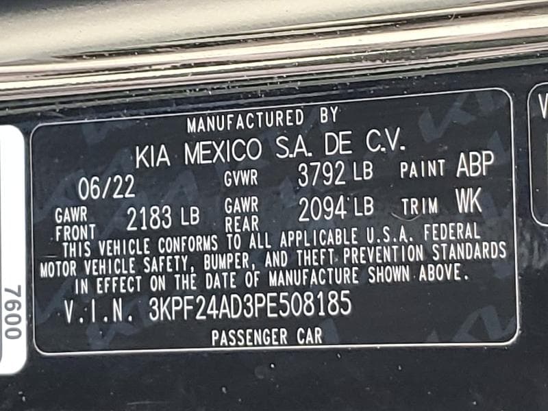 2023 KIA FORTE LX 12