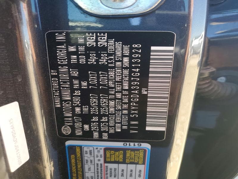 2018 KIA SORENTO LX 13