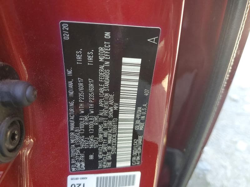 2020 TOYOTA SIENNA XLE 8-PASSENGER XLE 8-PASSENGER 14