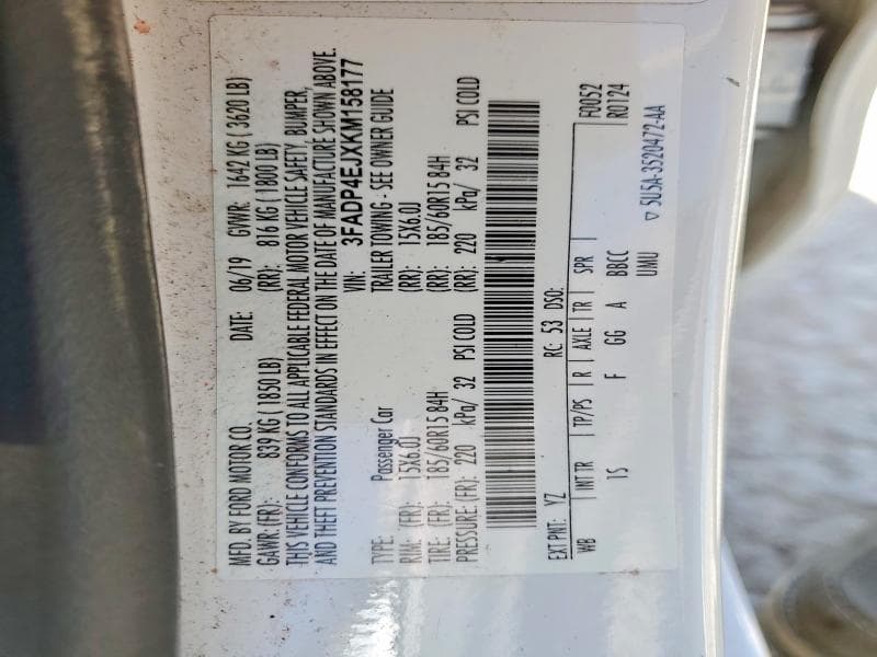2019 FORD FIESTA SE 12