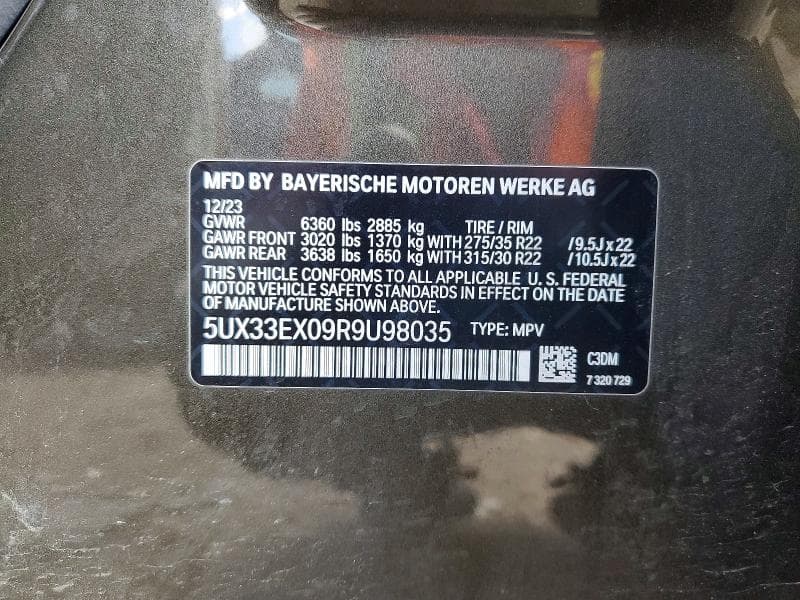 2024 BMW X6 XDRIVE40I XDRIVE40I 13