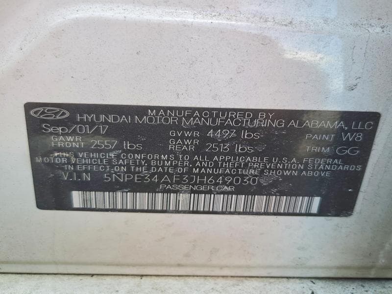 2018 HYUNDAI SONATA SEL 12