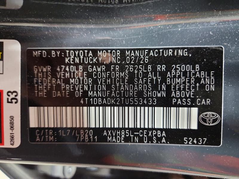 2026 TOYOTA CAMRY XSE XSE 13