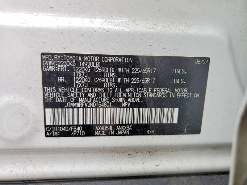 2022 TOYOTA RAV4 LE LE 13