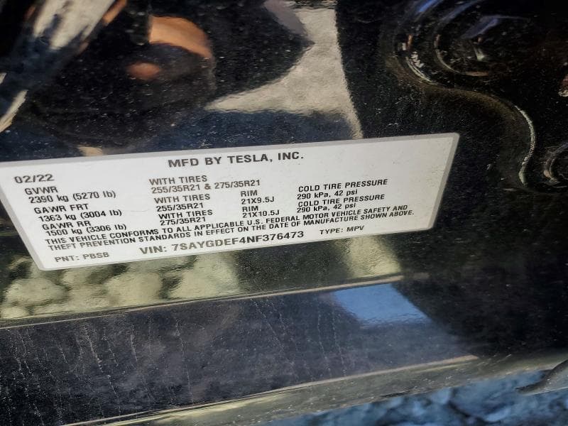 2022 TESLA MODEL Y 12