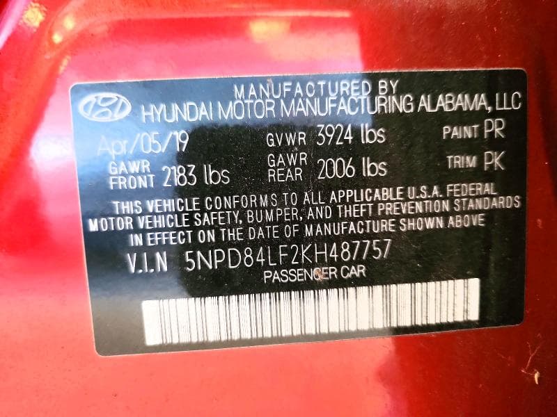 2019 HYUNDAI ELANTRA SEL 12