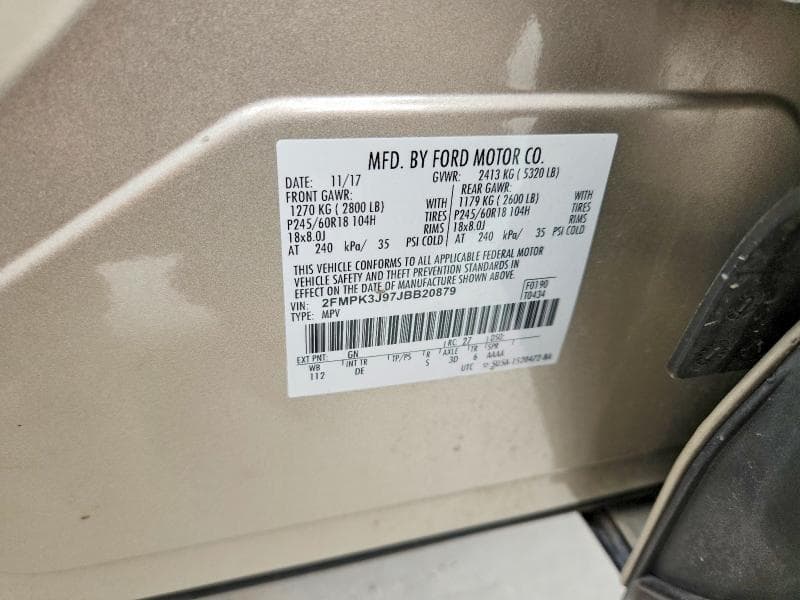2018 FORD EDGE SEL SEL 14