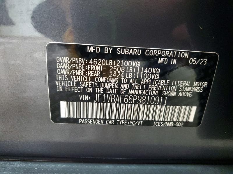 2023 SUBARU WRX PREMIUM 13