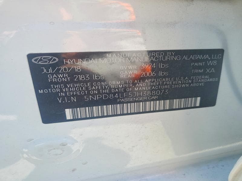 2018 HYUNDAI ELANTRA SEL 12