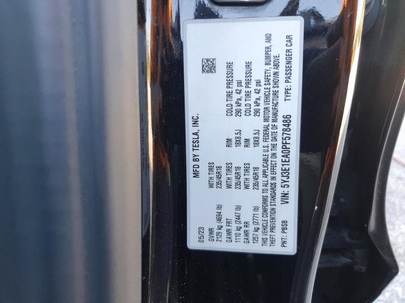 2023 TESLA MODEL 3 13