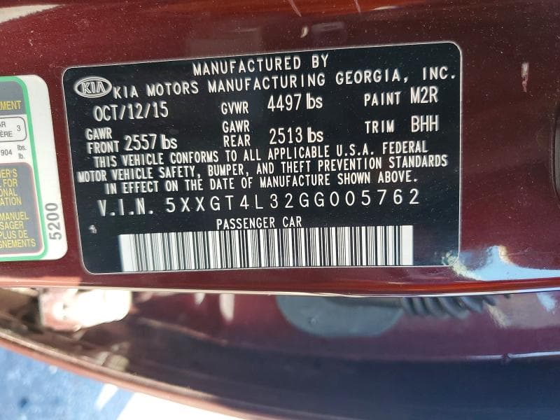 2016 KIA OPTIMA LX 13