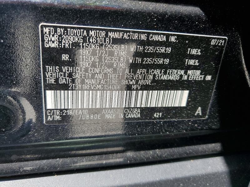 2021 TOYOTA RAV4 LIMITED 12