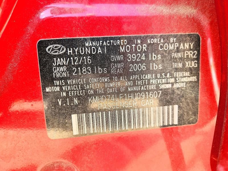 2017 HYUNDAI ELANTRA SE 13