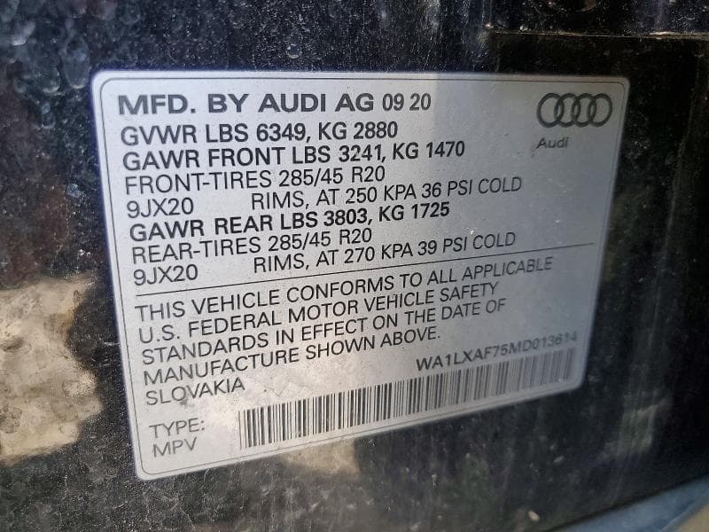 2021 AUDI Q7 PREMIUM PLUS PREMIUM PLUS 13