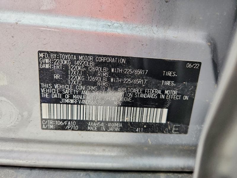 2022 TOYOTA RAV4 XLE XLE 14