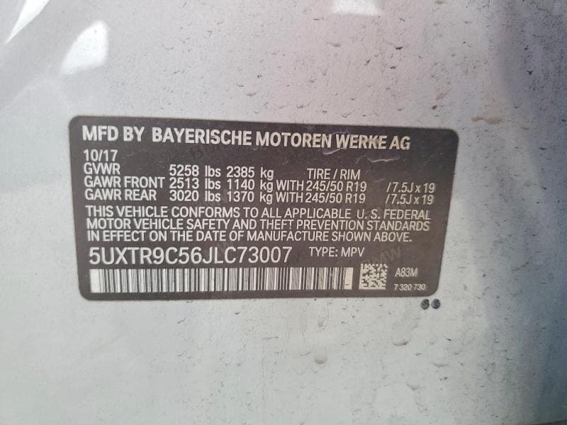 2018 BMW X3 XDRIVE30I 13