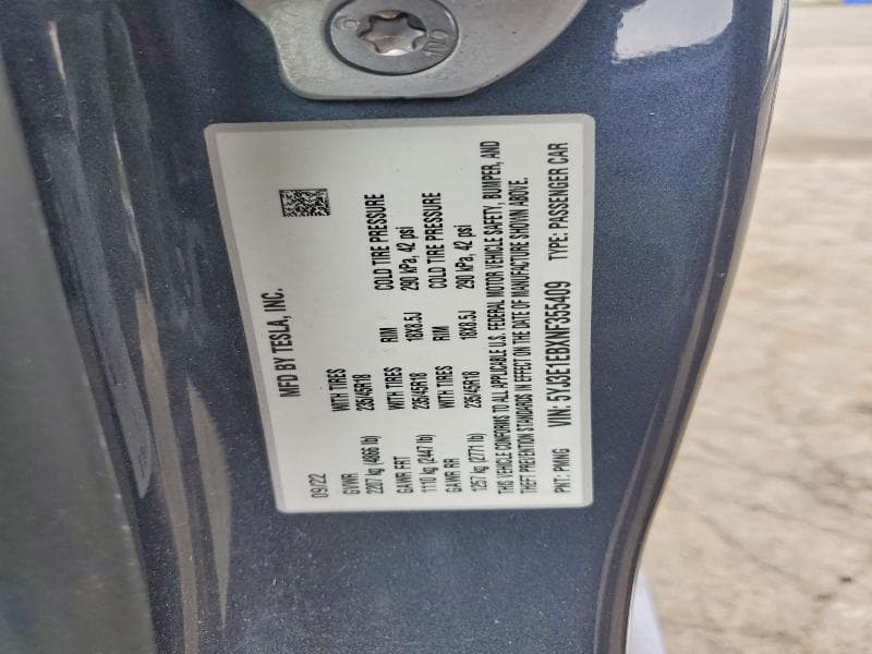 2022 TESLA MODEL 3 13