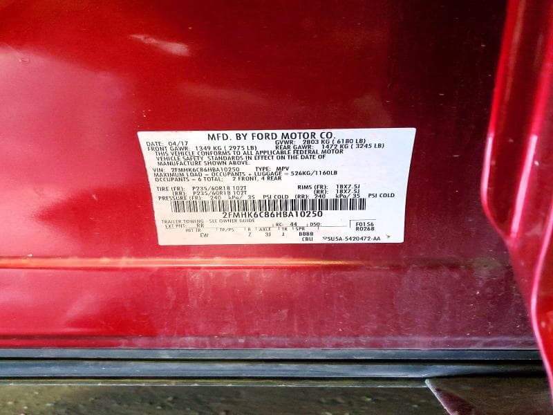 2017 FORD FLEX SEL 13