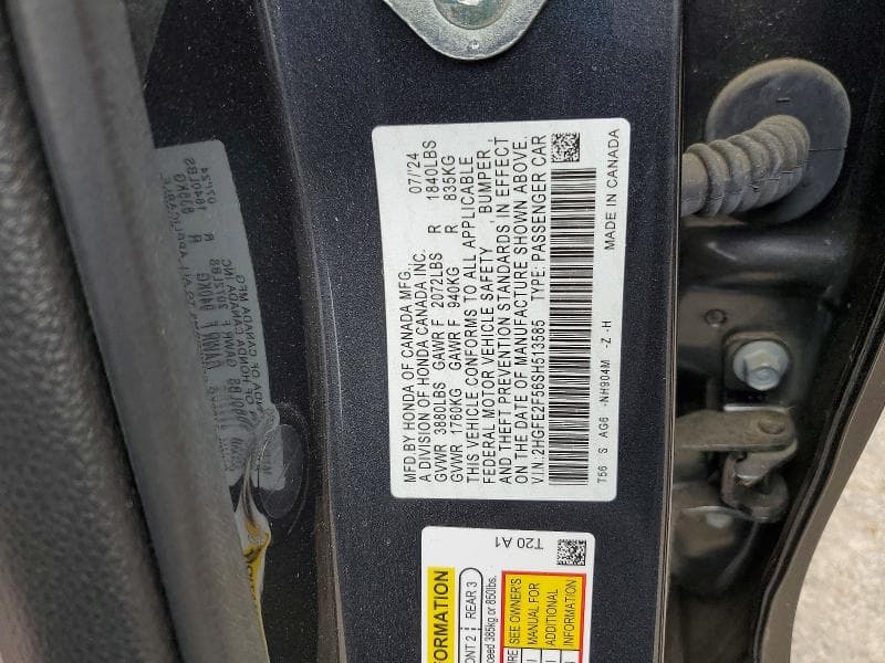 2025 HONDA CIVIC SPORT SPORT 12