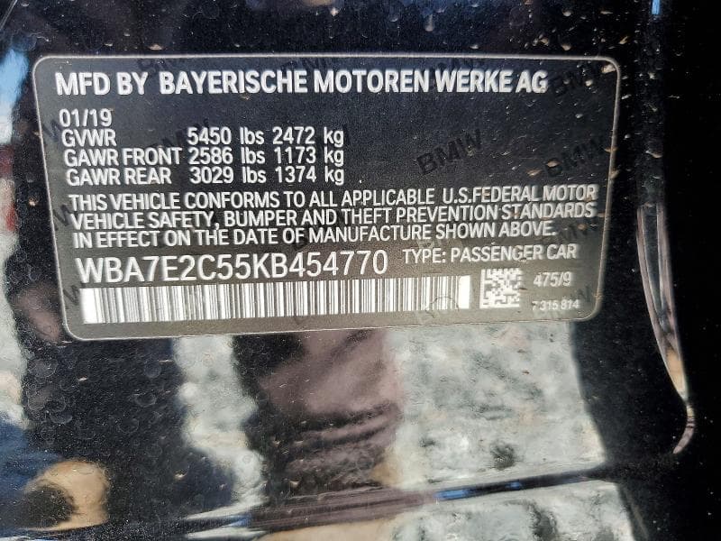 2019 BMW 740 I 12