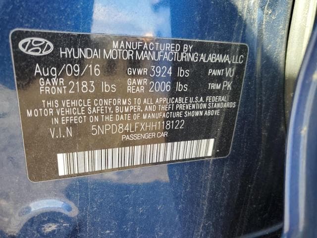 2017 HYUNDAI ELANTRA SE SE 12