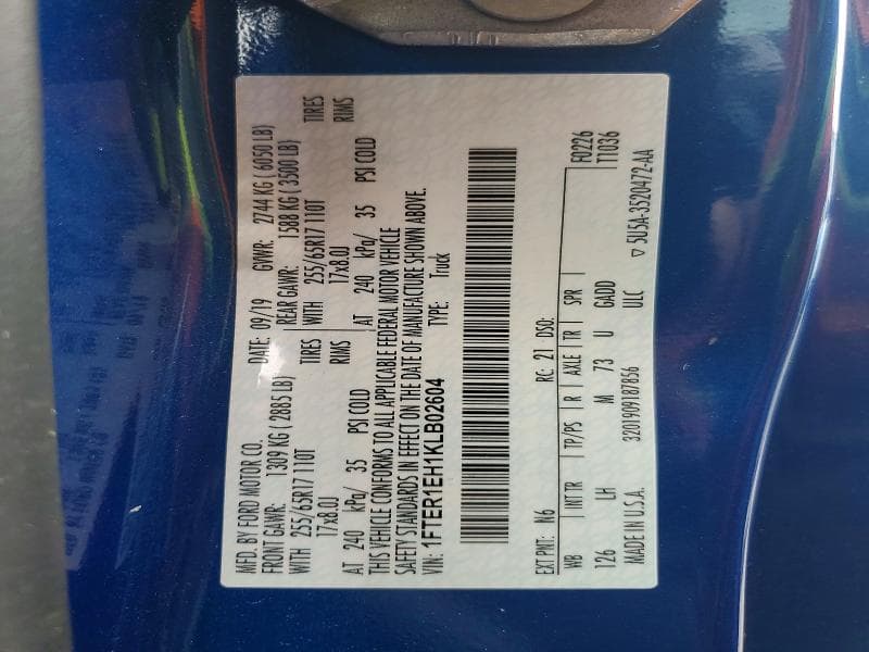 2019 FORD RANGER XL 13