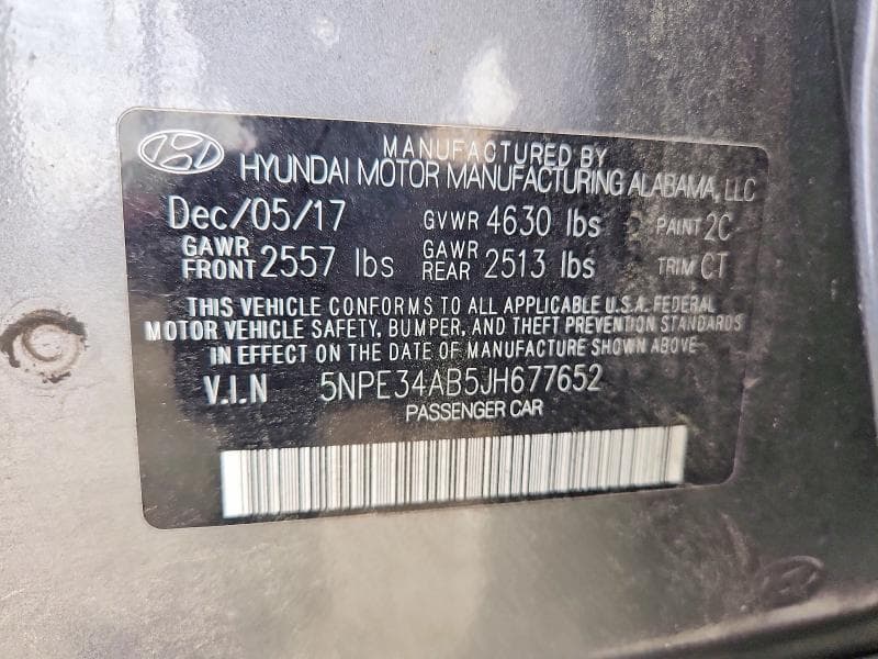 2018 HYUNDAI SONATA LIMITED 2.0T LIMITED 2.0T 12