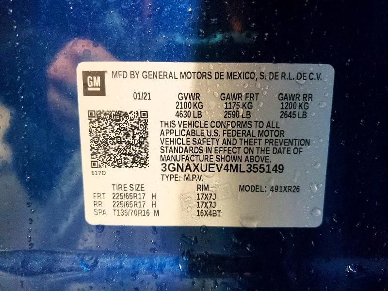 2021 CHEVROLET EQUINOX LT LT 12