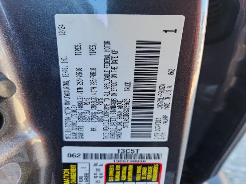 2025 TOYOTA TUNDRA SR5 SR5 12