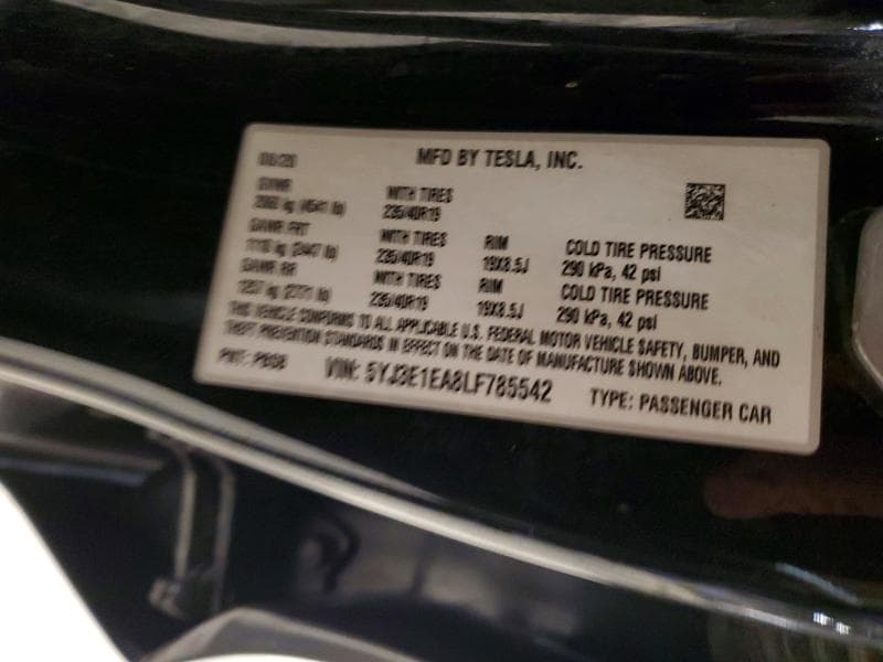2020 TESLA MODEL 3 13