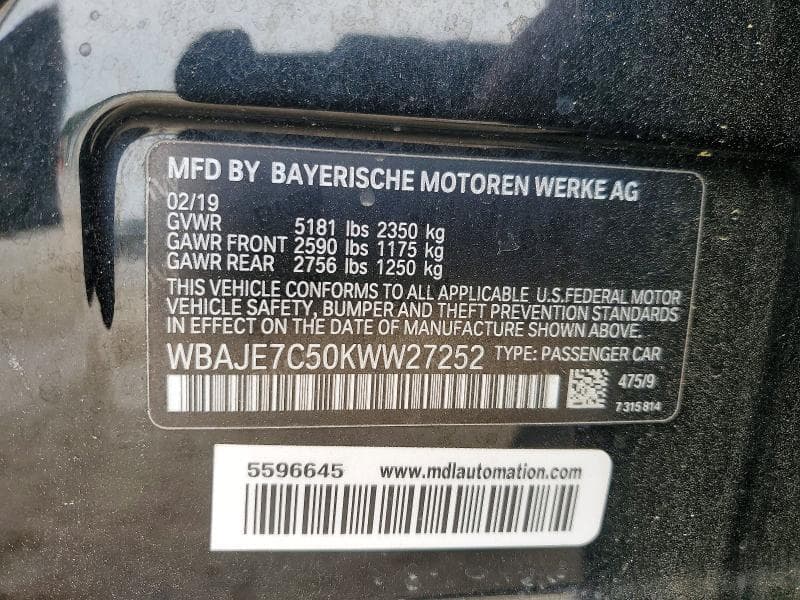2019 BMW 540 XI 12
