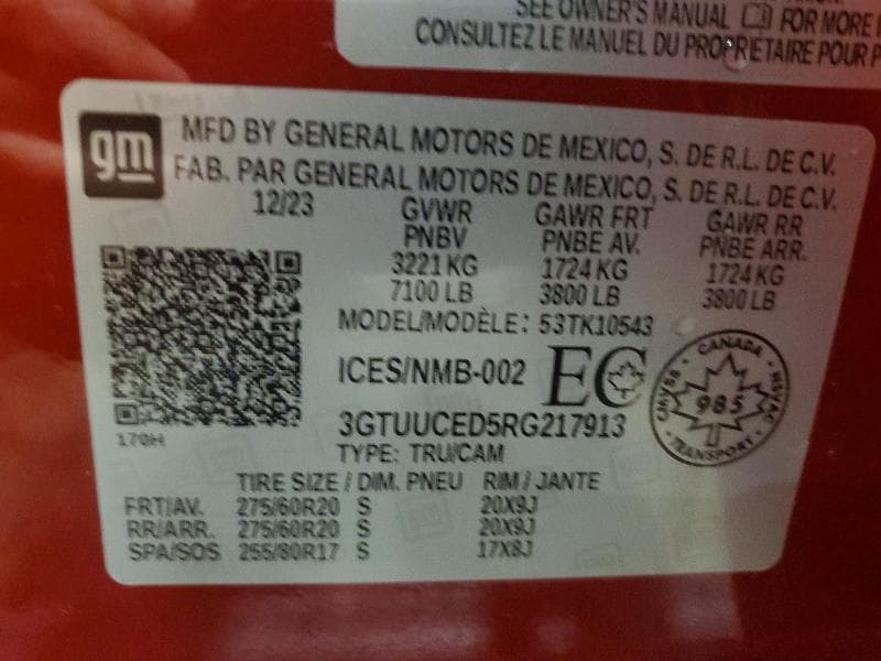 2024 GMC SIERRA K1500 ELEVATION 12